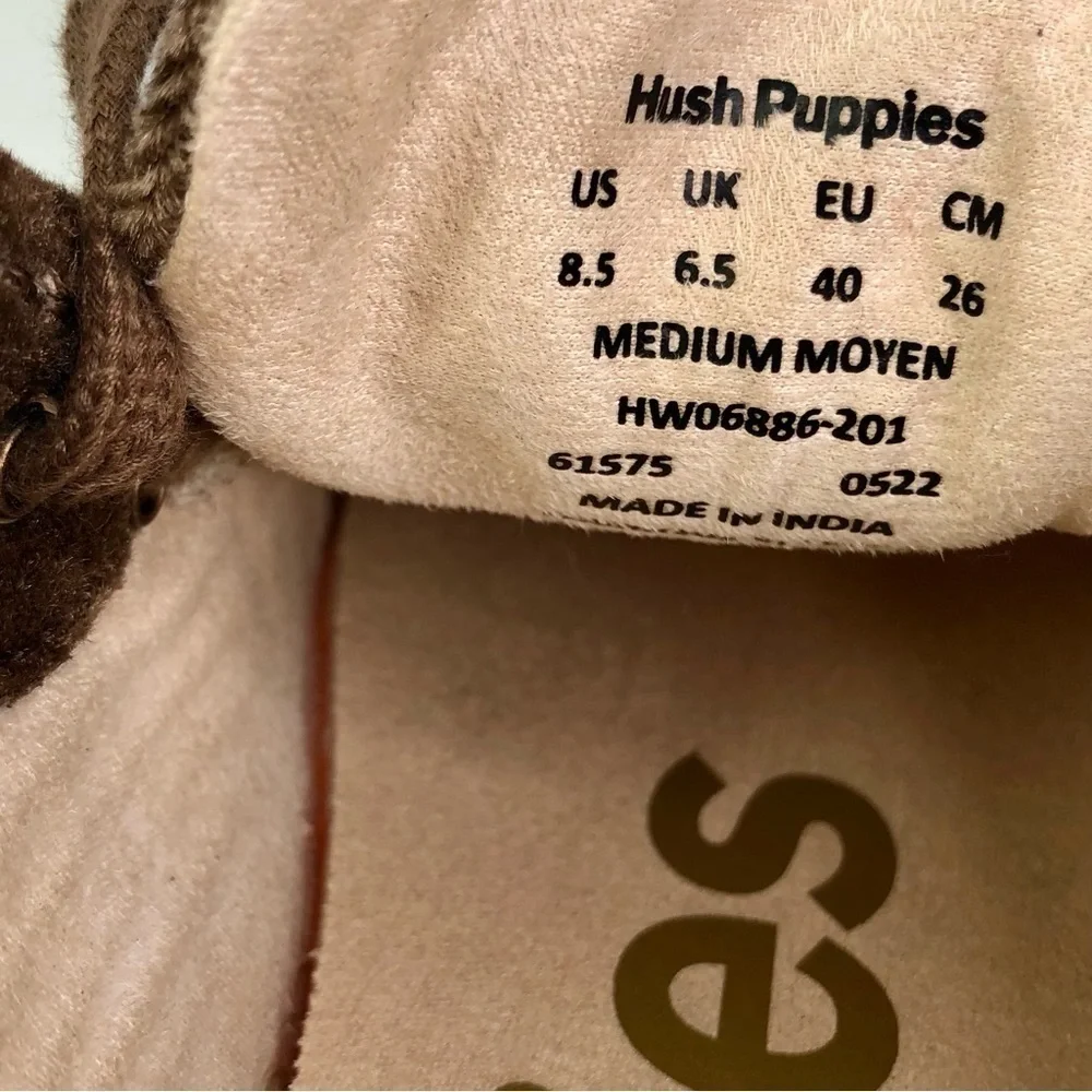 Hush Puppies Brown Platform Lace-Up Shoes